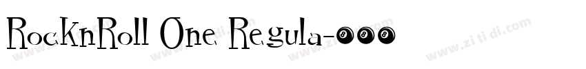 RocknRoll One Regula字体转换